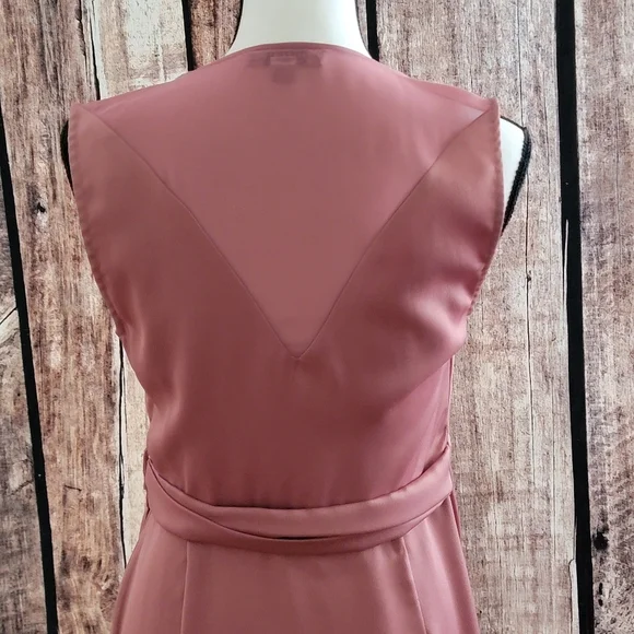 All Saints Dusty Rose Wrap Dress Size 8 - Picture 10 of 12